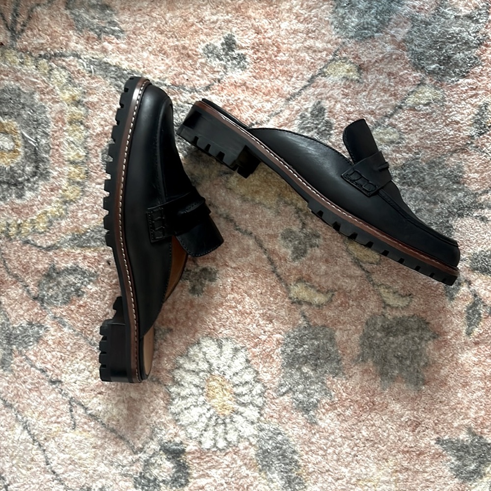 madewell lugsole mules, size 9